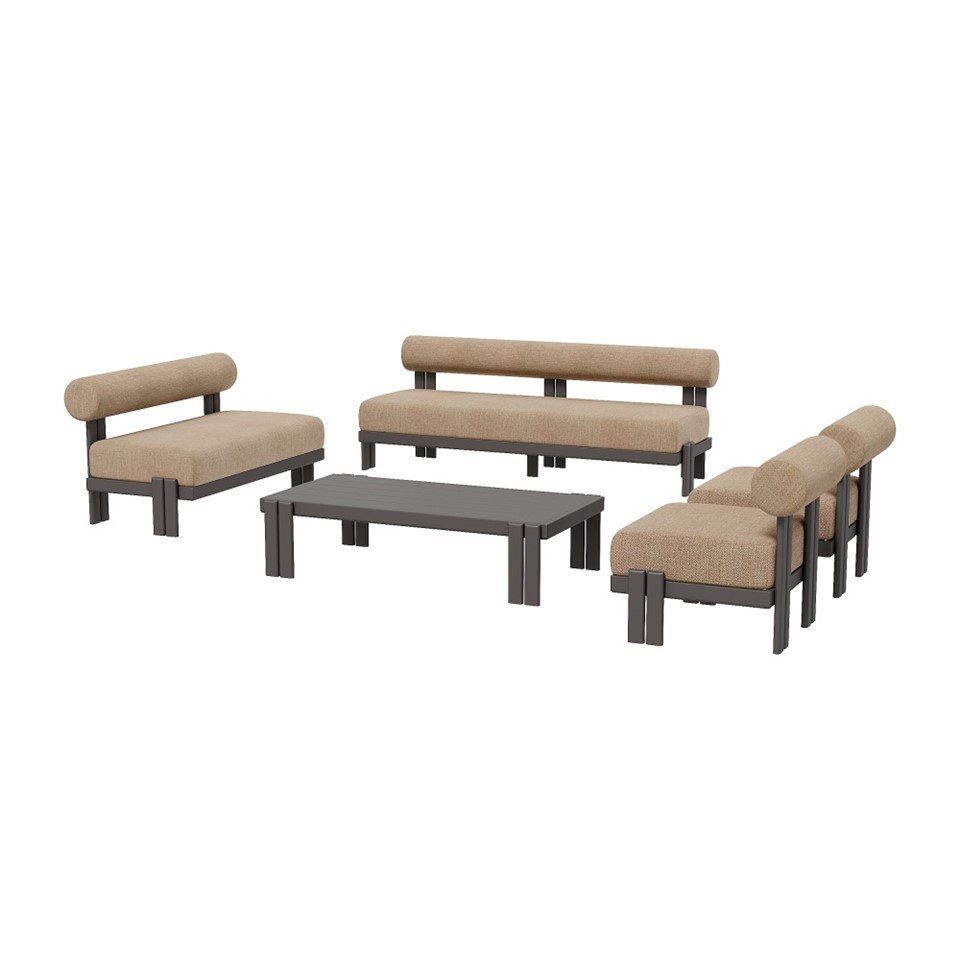 Hliníková sedacia súprava záhradného nábytku