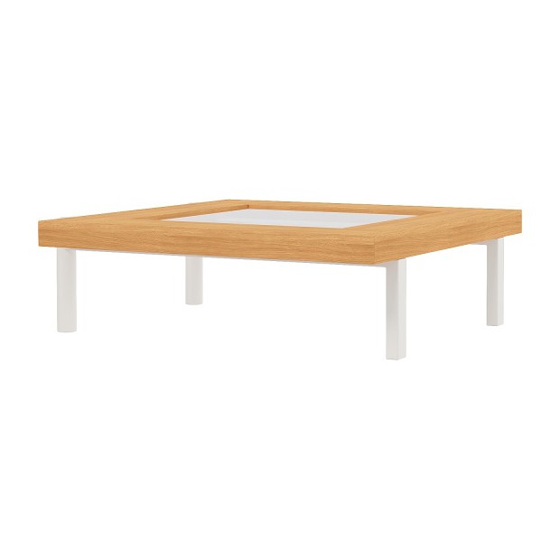 Square Glass Outdoor Coffee Table For Sofa